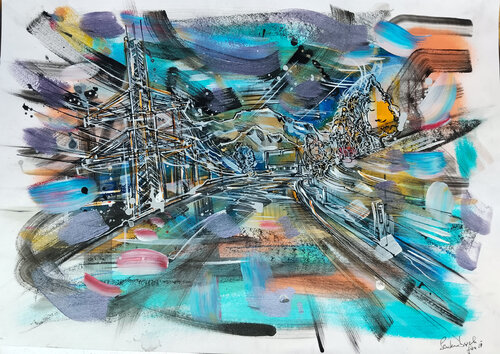 The Road par Heinz Seidenbusch, Peinture en vente sur Singulart