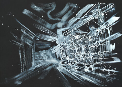 Construction par Heinz Seidenbusch, Peinture en vente sur Singulart