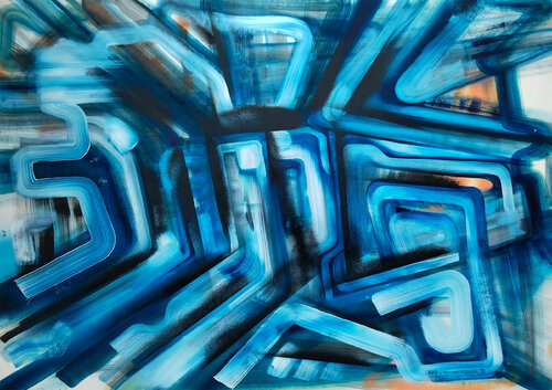 Tunnel 1/2 van Heinz Seidenbusch, Schilderij te koop op Singulart