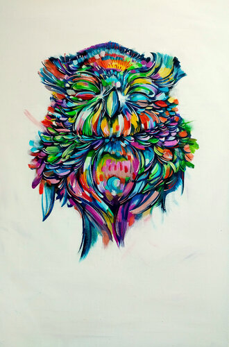 One more cute and tropical. van Heinz Seidenbusch, Schilderij te koop op Singulart