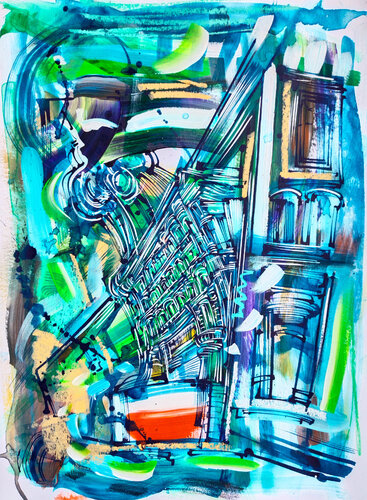 Could be green par Heinz Seidenbusch, Peinture en vente sur Singulart