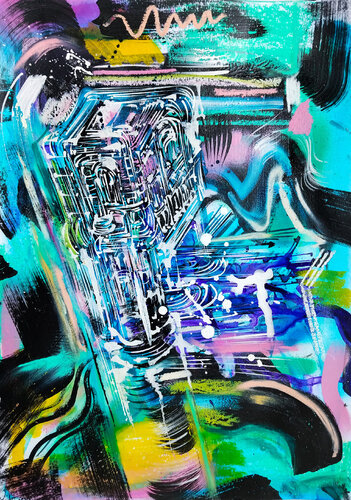 Freezing and nervous par Heinz Seidenbusch, Peinture en vente sur Singulart