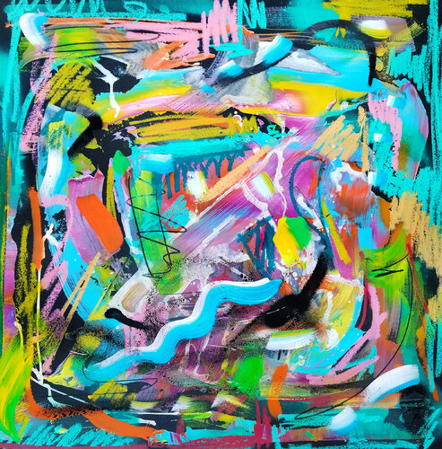 Let it out Nr3 van Heinz Seidenbusch, Schilderij te koop op Singulart