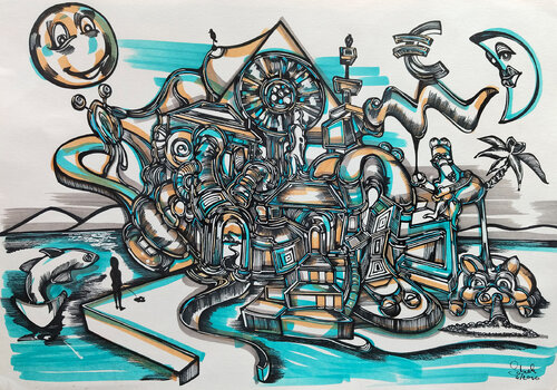 Daily banality di Heinz Seidenbusch, Disegno in vendita su Singulart