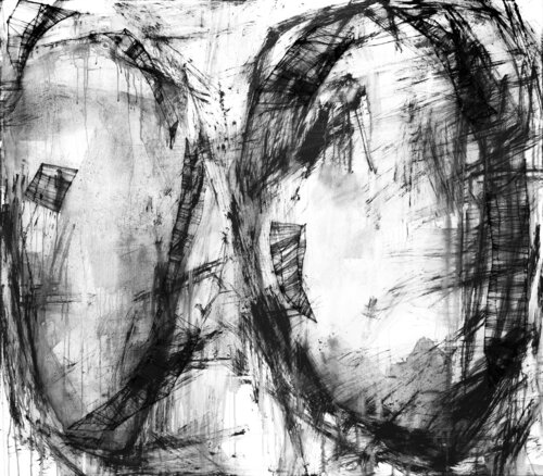 Cartographies of Silence: 1200 Km², van MONIKA GRYGIER, Schilderij te koop op Singulart
