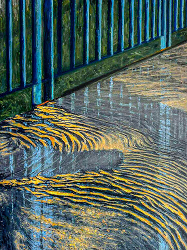 Warsaw Ursus Station, Its Beautiful Asphalt van Eliza Kołodziej, Schilderij te koop op Singulart