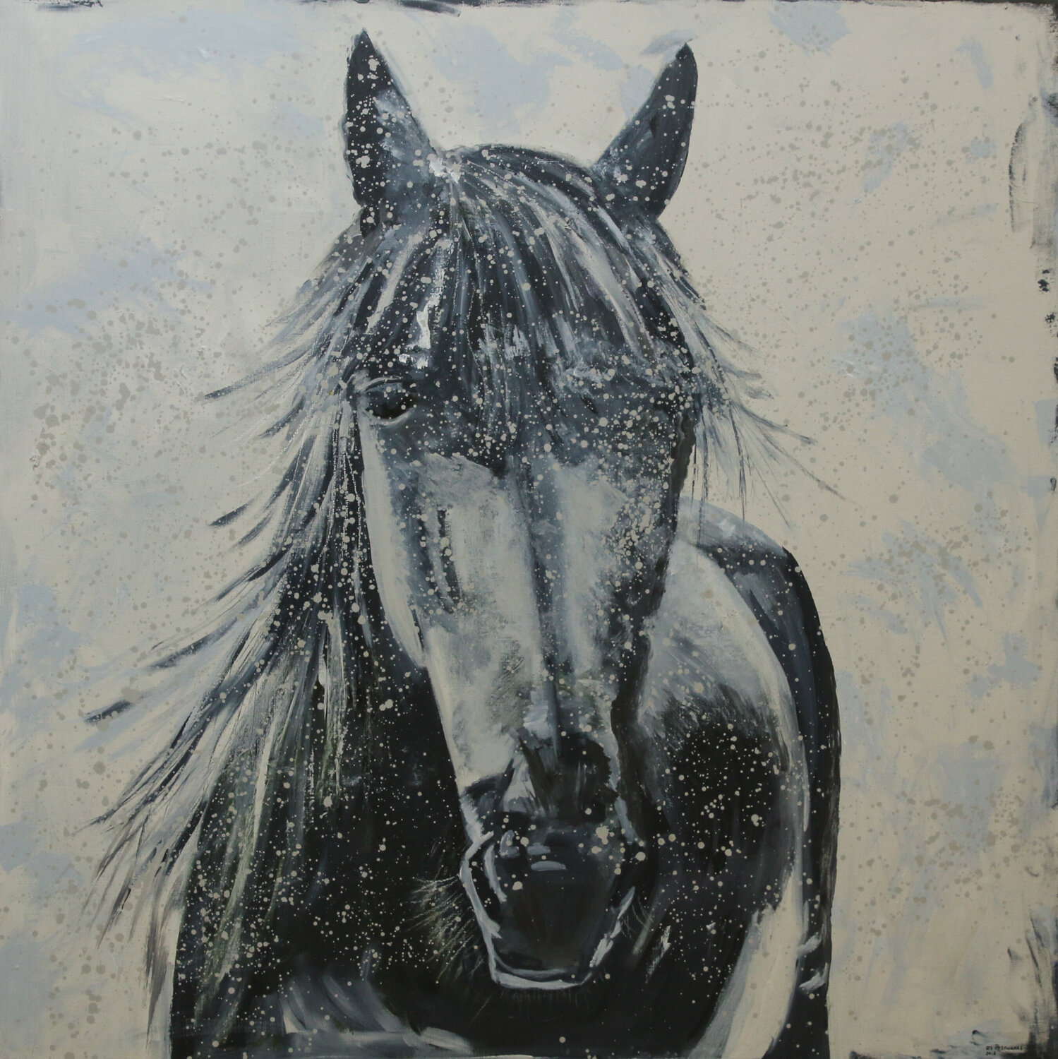 Paard in de sneeuw Els Posthumus