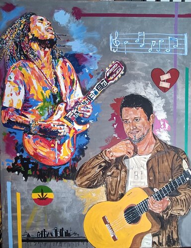 Duelo de Guitarras by Miguel García Cobacho, Painting for Sale on Singulart