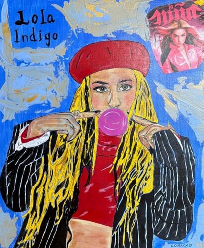 Lola Indigo by Miguel García Cobacho, Painting for Sale on Singulart