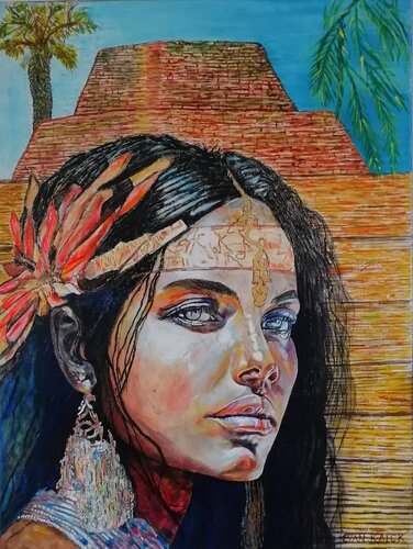 Nefertiti von Emmanuel Van kalck, Malerei kaufen auf Singulart