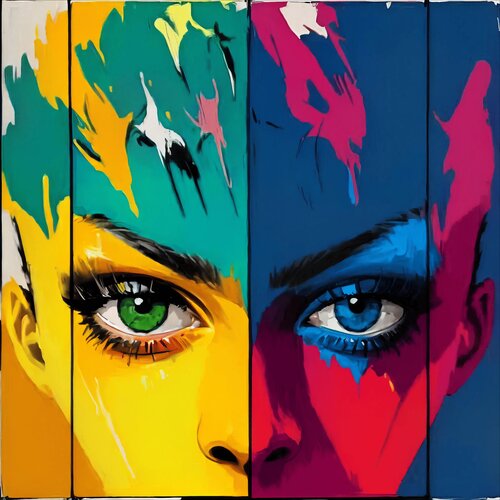 Mirror Within - Abstract Portrait de Aleksa Soul, Digital a la venta en Singulart