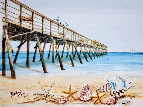 The Famous Pier von Stelios Koutouvides, Malerei kaufen auf Singulart