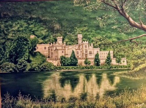 Castle in the green van Stelios Koutouvides, Schilderij te koop op Singulart