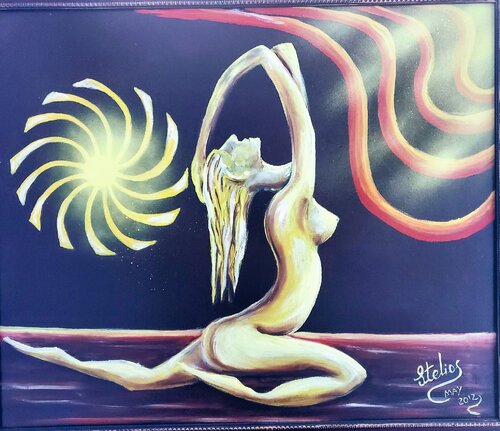 Awakening Spiral van Stelios Koutouvides, Schilderij te koop op Singulart