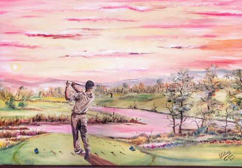 Morning Drive par Stelios Koutouvides, Peinture en vente sur Singulart