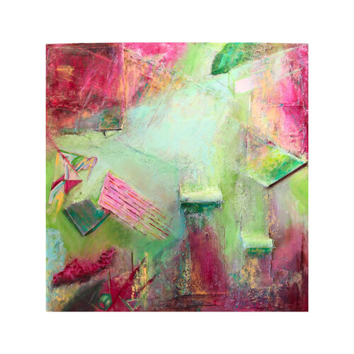 If Fabrics Whisper the Dynamism of the Universe van Naz Kökbudak, Schilderij te koop op Singulart