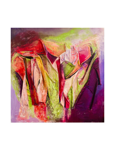 If Fabrics Whisper the Dynamism of the Universe van Naz Kökbudak, Schilderij te koop op Singulart
