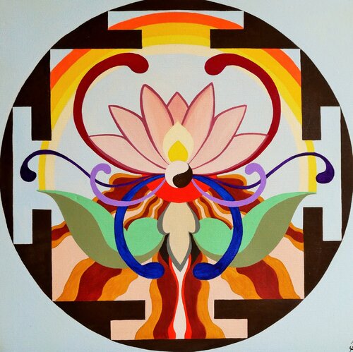 Lotus de terre by Ingrid Bonhomme, 絵画 for Sale on Singulart