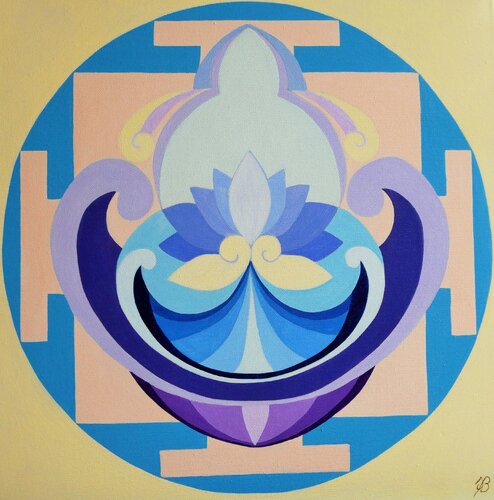 Lotus de terre by Ingrid Bonhomme, 絵画 for Sale on Singulart