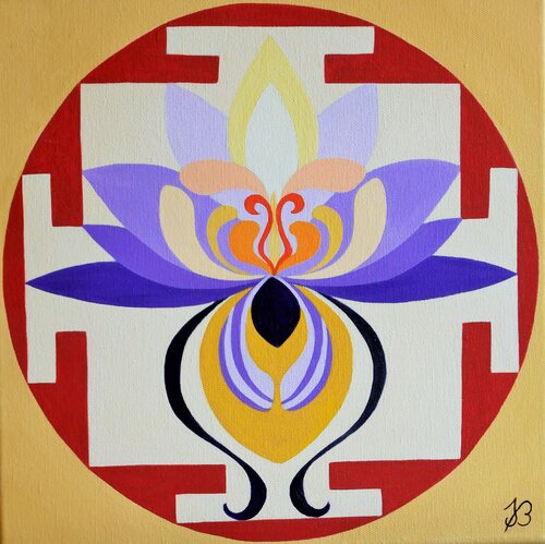 Lotus abeille by Ingrid Bonhomme, 絵画 for Sale on Singulart