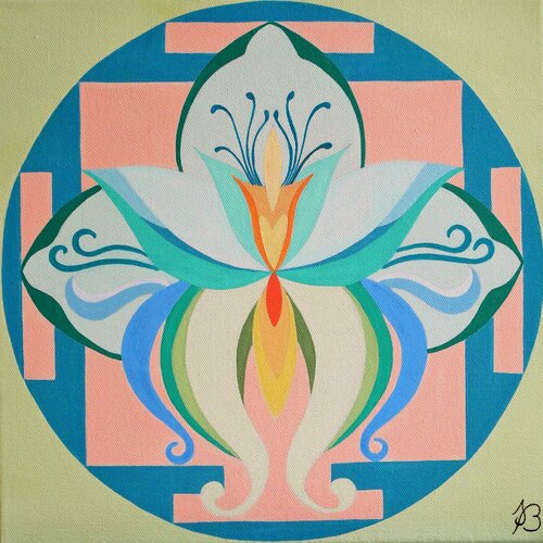 Lotus papillon by Ingrid Bonhomme, 絵画 for Sale on Singulart