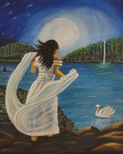 Moonlit Serenity von Richard Germinaro, Malerei kaufen auf Singulart