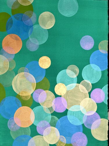 Constellation verte par CACHAM Catherine Champeyrol, Œuvre sur papier en vente sur Singulart