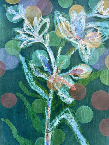Fleur Verte by CACHAM Catherine Champeyrol, 종이 for Sale on Singulart