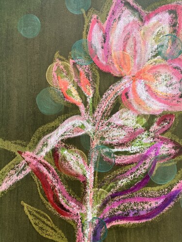 Fleur Rose by CACHAM Catherine Champeyrol, Work on Paper for Sale on Singulart