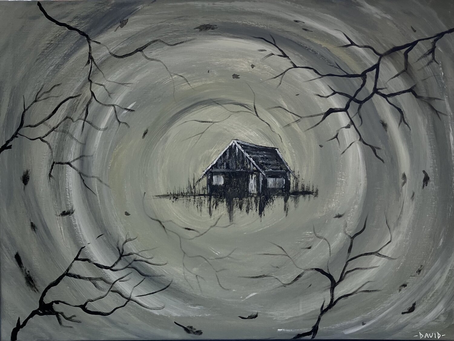 'Shot Gun Shack' David Coulson Dipinto originale in vendita