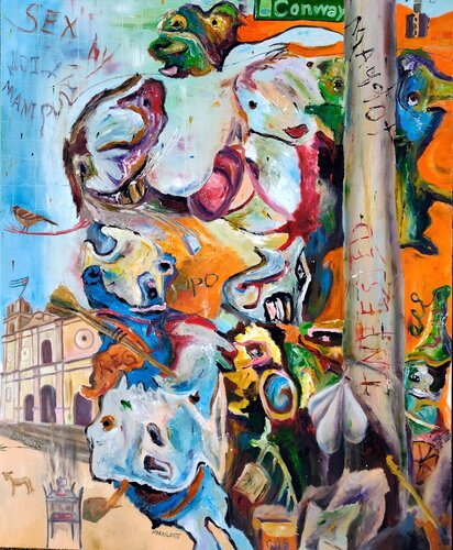 La República de Oskuristan van Miroslav de la Torre Kozorez, Schilderij te koop op Singulart