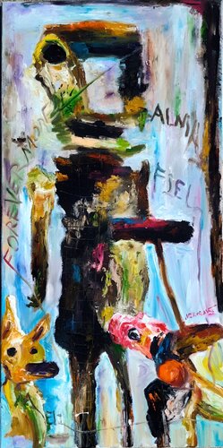 Chiquitico,  Melina y yo. by Miroslav de la Torre Kozorez, Painting for Sale on Singulart