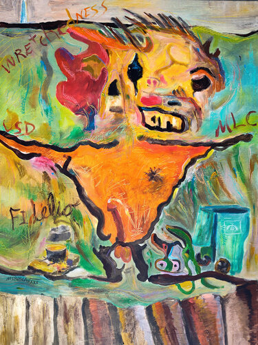 Job for a beggar by Miroslav de la Torre Kozorez, Painting for Sale on Singulart