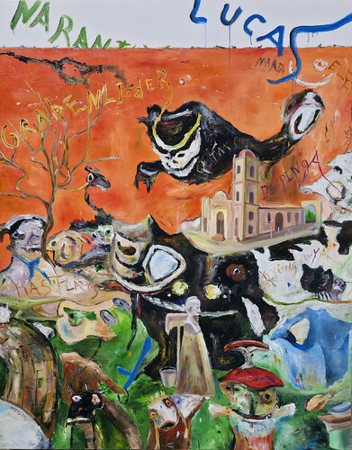 La ciudad de Naranjo y Lucas by Miroslav de la Torre Kozorez, Painting for Sale on Singulart