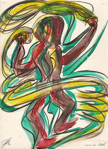 Feuriger Tänzer de Gudrun Lydia Martini, Dibujo a la venta en Singulart