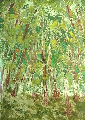 Waldkathedrale par Gudrun Lydia Martini, Peinture en vente sur Singulart
