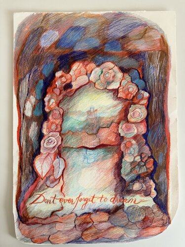 Don’t forget to dream by Eva Demuth, 紙面作品 for Sale on Singulart