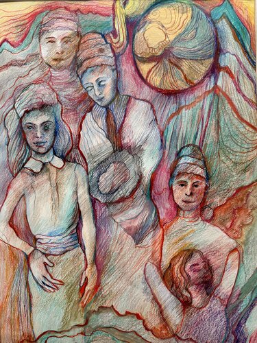 Under the moon by Eva Demuth, 紙面作品 for Sale on Singulart