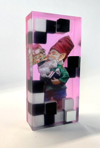 Amélie – Noir, Blanc et Rose de Eva Maria Kühberger, Escultura a la venta en Singulart