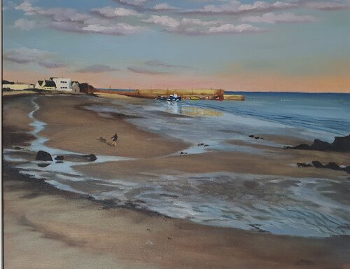 Evening walk, Loughshinny van Fodhla Ward, Schilderij te koop op Singulart