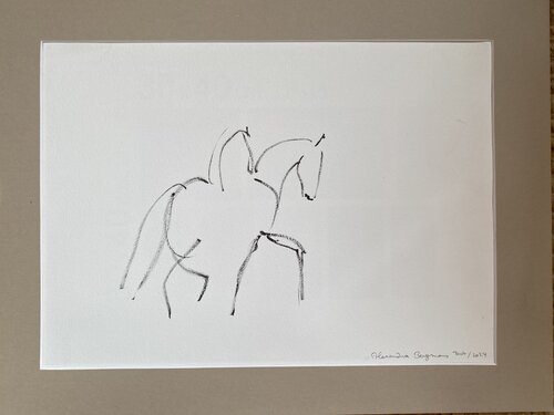 Bartabas à l’entraînement 3 par Alexandra Bergmans, Œuvre sur papier en vente sur Singulart