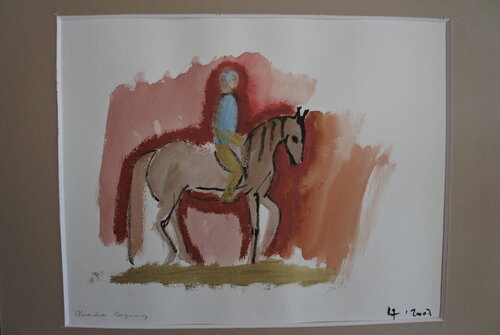 Bartabas à l’entraînement 1 by Alexandra Bergmans, Work on Paper for Sale on Singulart