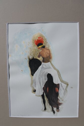 Alexandra et Listel - Bollène 2015 by Alexandra Bergmans, Work on Paper for Sale on Singulart