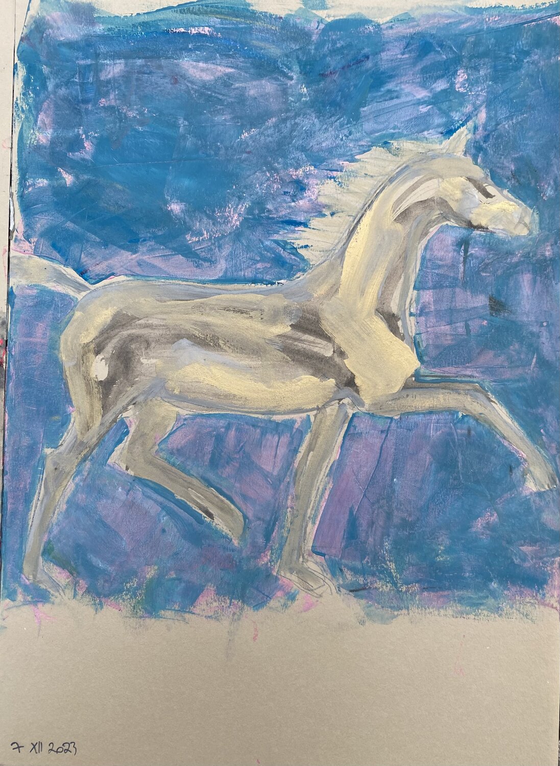 Cheval au trot Alexandra Bergmans