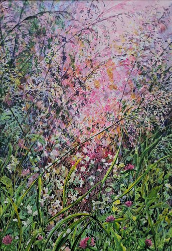 Magic Meadow in Pink de Katarina Vidmar, Pintura a la venta en Singulart
