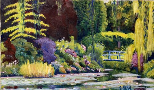 pont japonais Giverny 2 di CHRISTIAN AVRIL, Pittura in vendita su Singulart