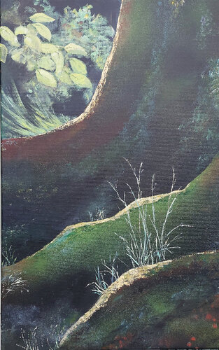 A beautiful tree trunk by Ruth Jensen, 油畫 for Sale on Singulart