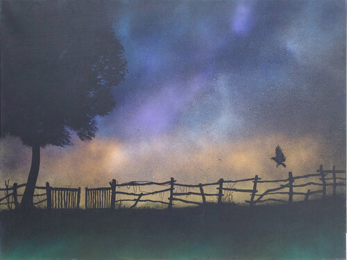 Night Raven by Ruth Jensen, 油畫 for Sale on Singulart