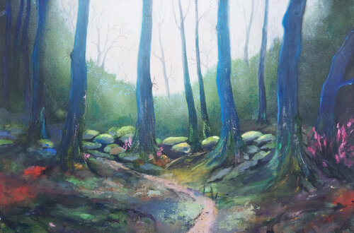 Blue Forest by Ruth Jensen, 油畫 for Sale on Singulart