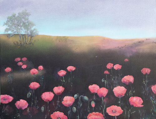 Poppies by Ruth Jensen, Painting for Sale on Singulart